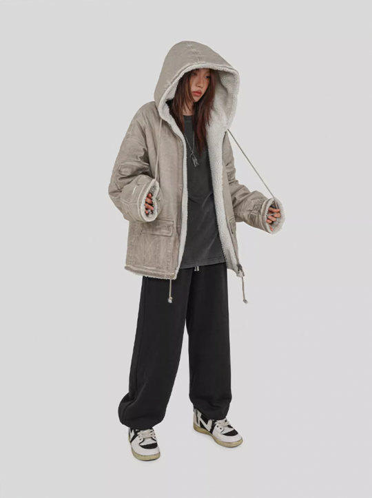 UNDERWATER Washed Basic Logo Embroidered Sweatpants