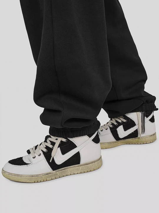 UNDERWATER Washed Basic Logo Embroidered Sweatpants