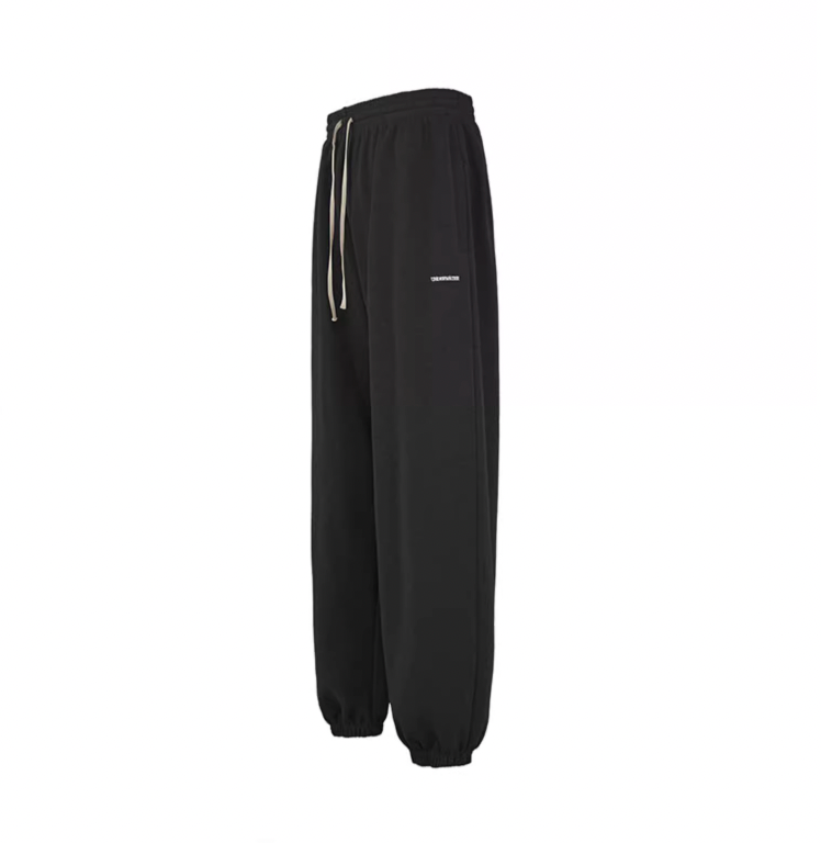 UNDERWATER Washed Basic Logo Embroidered Sweatpants