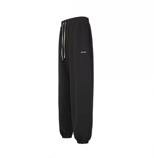 UNDERWATER Washed Basic Logo Embroidered Sweatpants