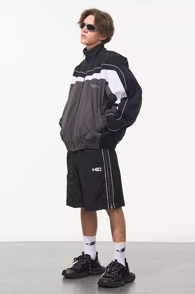 Harsh and Cruel Deconstructed Splicing Carabiner Coach Jacket