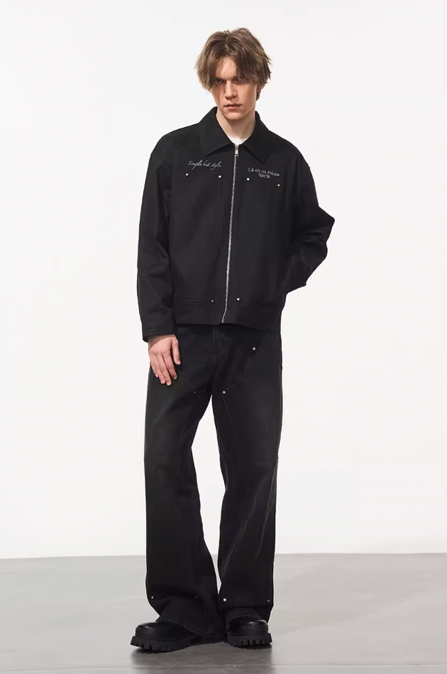 Harsh and Cruel Embroidered Carpenter Twill Jacket