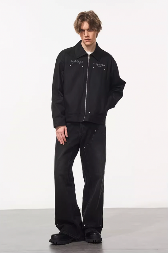 Harsh and Cruel Embroidered Carpenter Twill Jacket