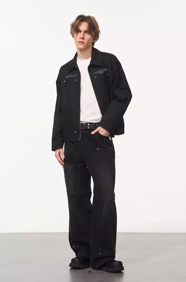Harsh and Cruel Embroidered Carpenter Twill Jacket