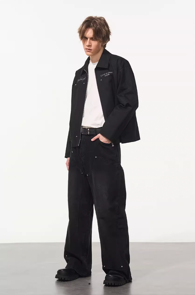 Harsh and Cruel Embroidered Carpenter Twill Jacket