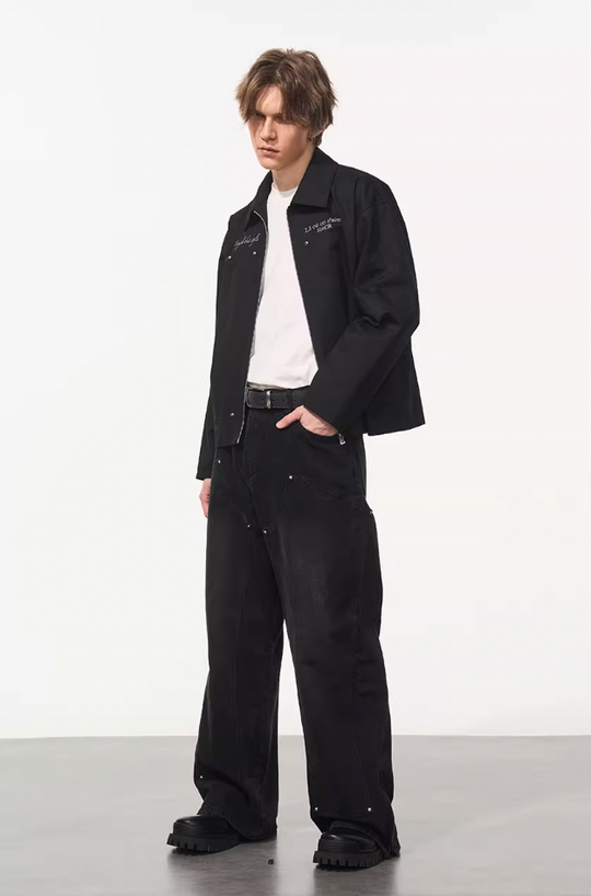 Harsh and Cruel Embroidered Carpenter Twill Jacket