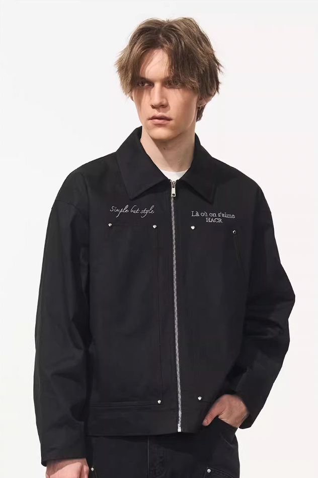 Harsh and Cruel Embroidered Carpenter Twill Jacket