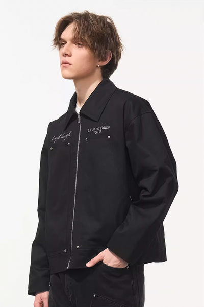 Harsh and Cruel Embroidered Carpenter Twill Jacket