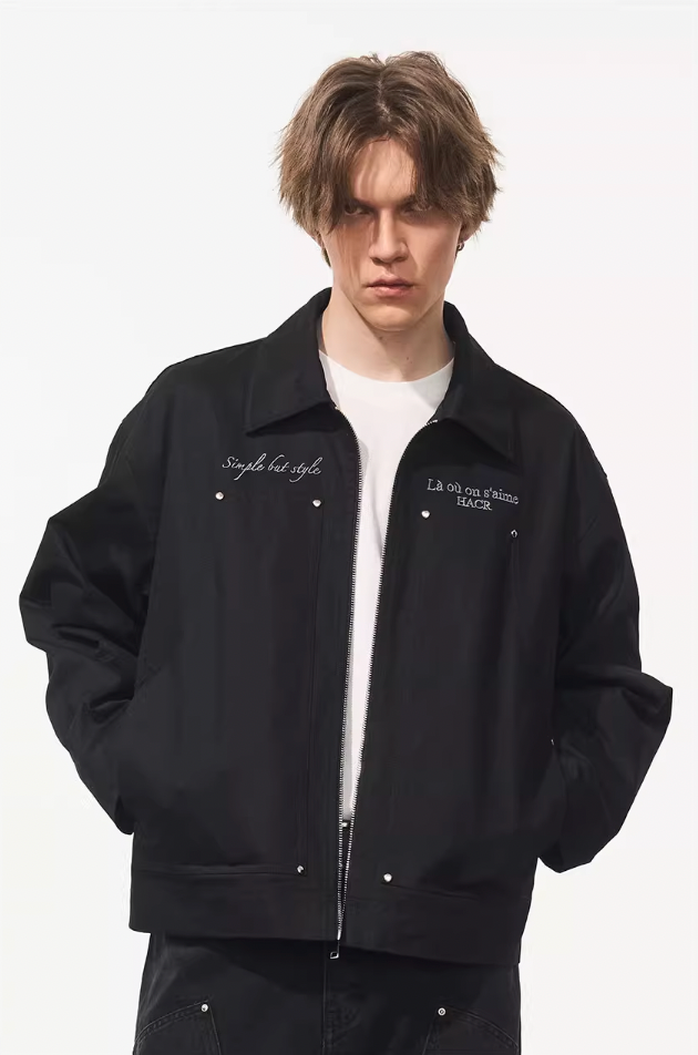 Harsh and Cruel Embroidered Carpenter Twill Jacket