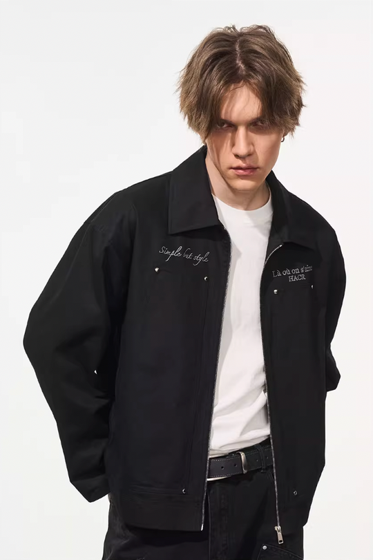 Harsh and Cruel Embroidered Carpenter Twill Jacket