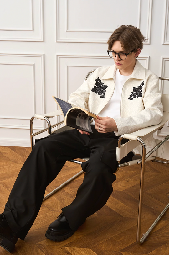 Harsh and Cruel Jacquard Embroidered Patches Jacket