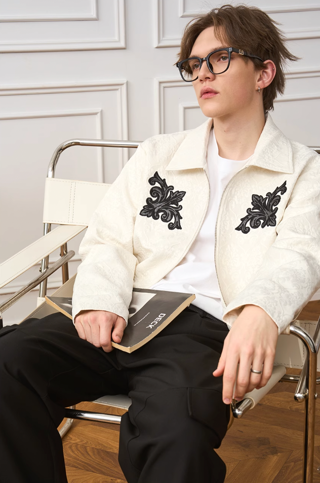 Harsh and Cruel Jacquard Embroidered Patches Jacket