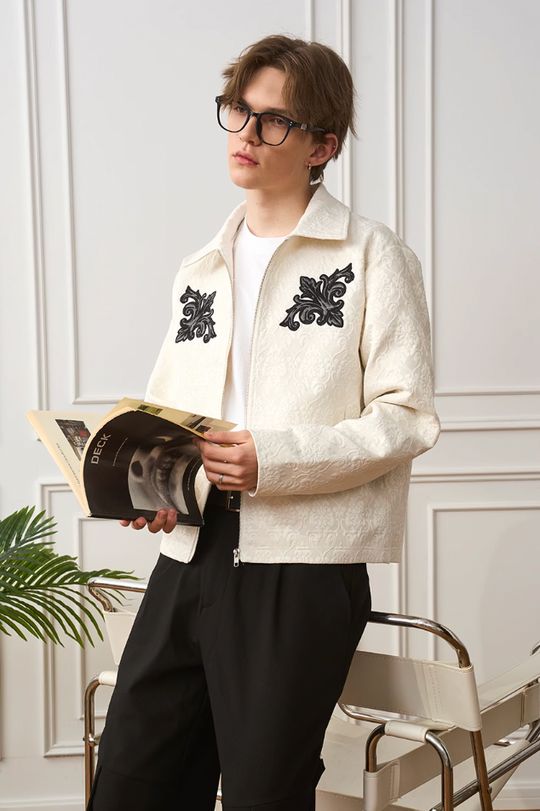 Harsh and Cruel Jacquard Embroidered Patches Jacket