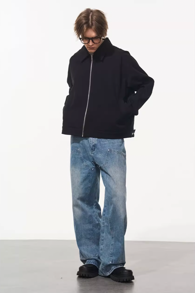 Harsh and Cruel Embroidered Logo Lapel Jacket