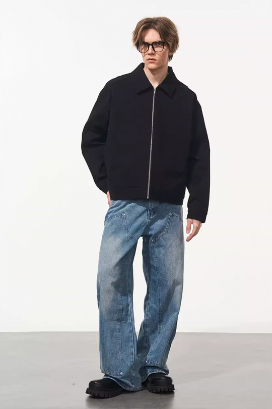 Harsh and Cruel Embroidered Logo Lapel Jacket