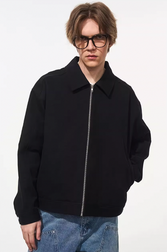 Harsh and Cruel Embroidered Logo Lapel Jacket