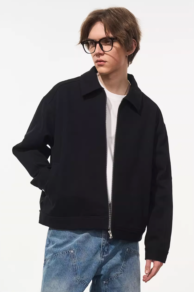 Harsh and Cruel Embroidered Logo Lapel Jacket