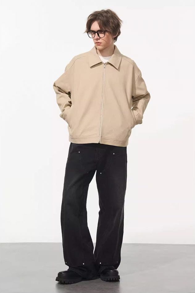 Harsh and Cruel Embroidered Logo Lapel Jacket