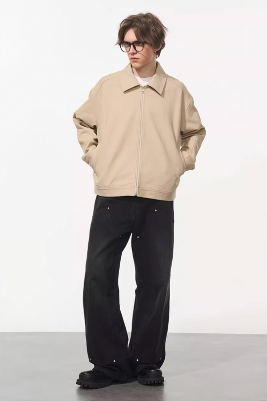 Harsh and Cruel Embroidered Logo Lapel Jacket