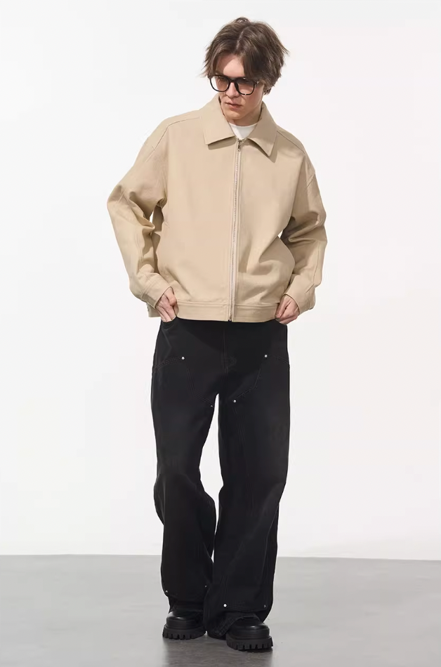 Harsh and Cruel Embroidered Logo Lapel Jacket