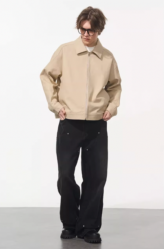 Harsh and Cruel Embroidered Logo Lapel Jacket