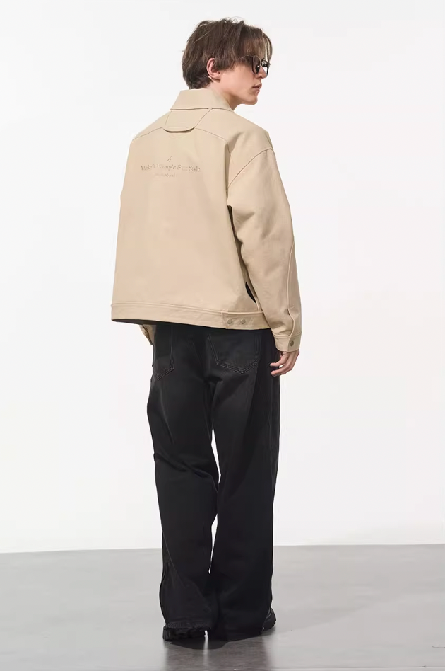 Harsh and Cruel Embroidered Logo Lapel Jacket