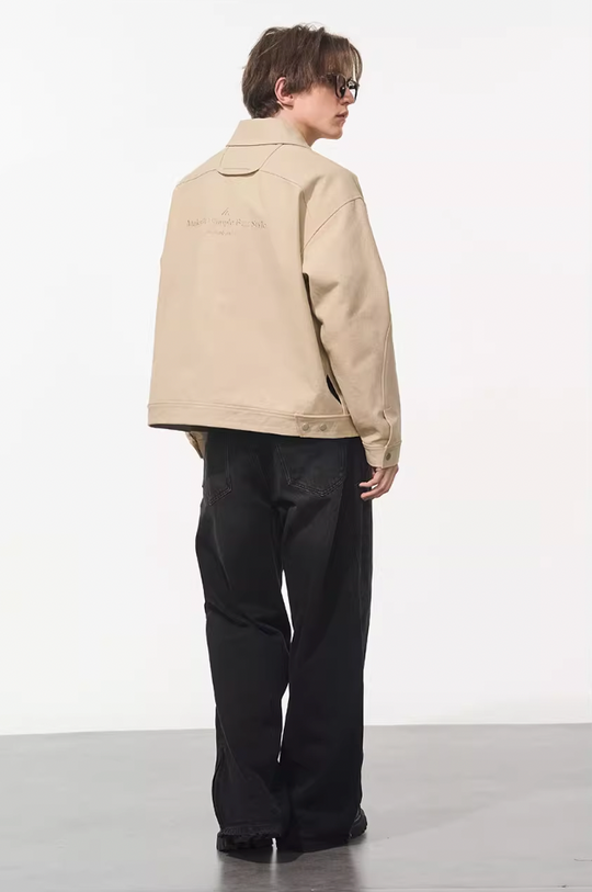 Harsh and Cruel Embroidered Logo Lapel Jacket