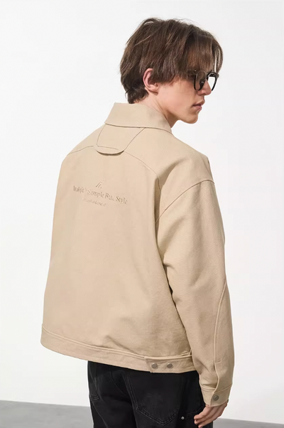 Harsh and Cruel Embroidered Logo Lapel Jacket