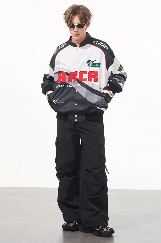 Harsh and Cruel Retro Embroidered Racing Jacket