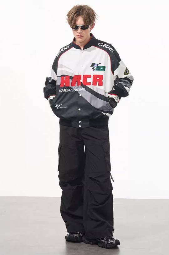 Harsh and Cruel Retro Embroidered Racing Jacket