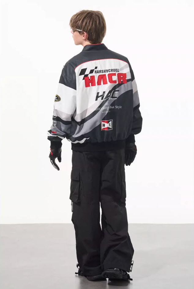Harsh and Cruel Retro Embroidered Racing Jacket