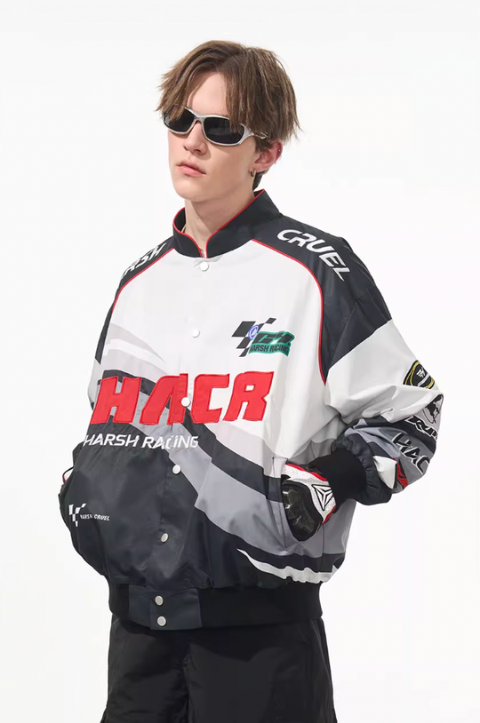 Harsh and Cruel Retro Embroidered Racing Jacket