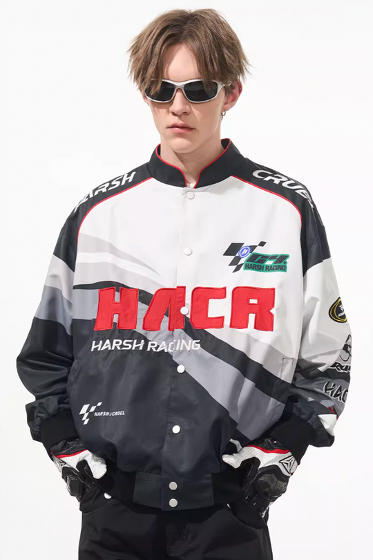 Harsh and Cruel Retro Embroidered Racing Jacket