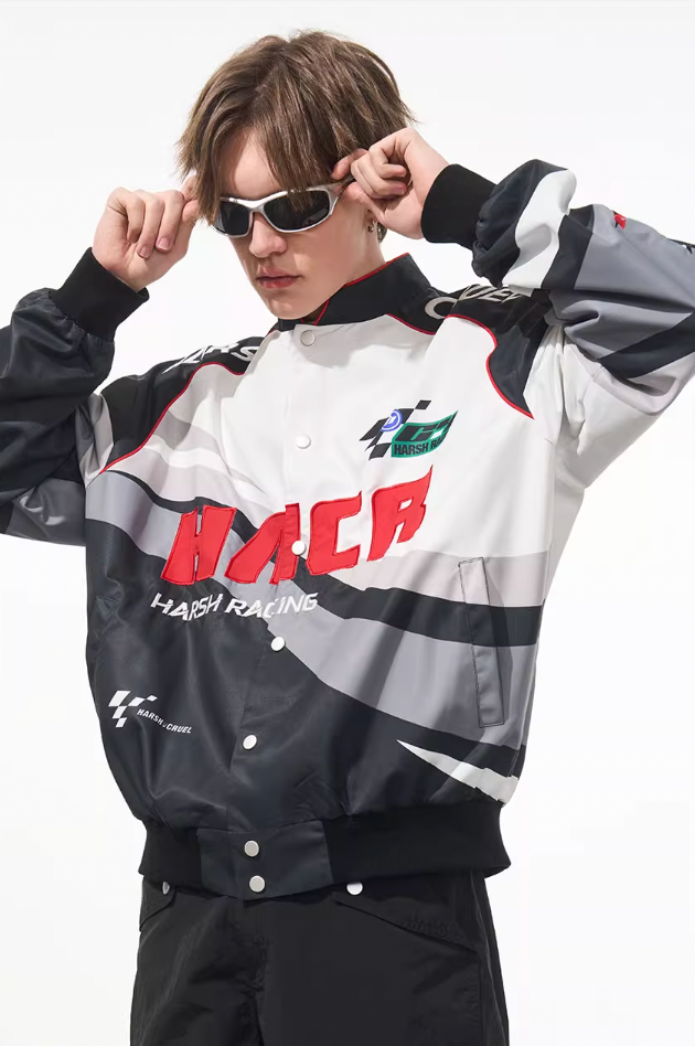 Harsh and Cruel Retro Embroidered Racing Jacket
