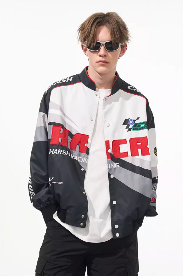 Harsh and Cruel Retro Embroidered Racing Jacket