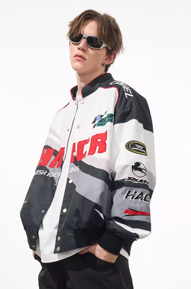 Harsh and Cruel Retro Embroidered Racing Jacket