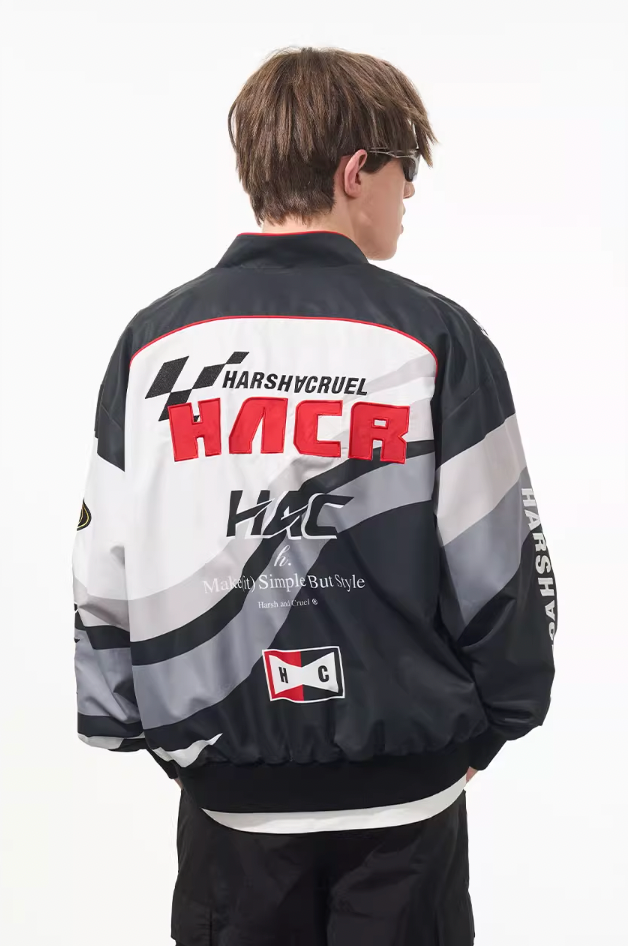 Harsh and Cruel Retro Embroidered Racing Jacket