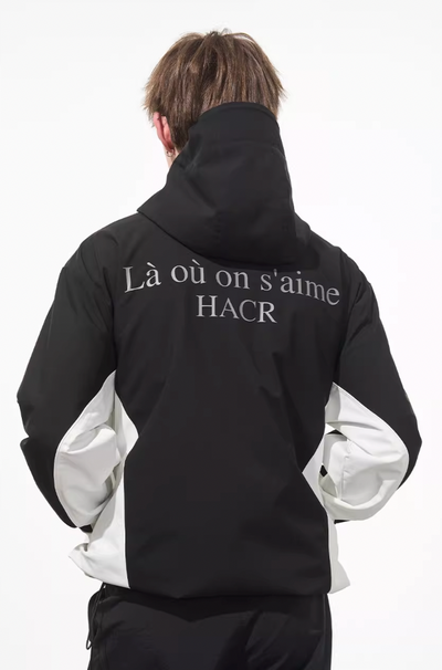 Harsh and Cruel Waterproof Contrast Splicing Hooded Jacket