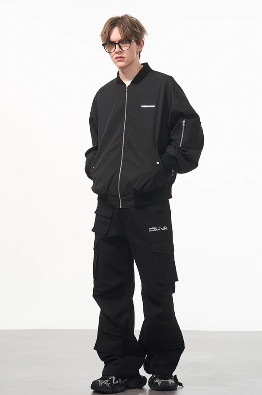 Harsh and Cruel Nylon Zipper Bomber Jacket