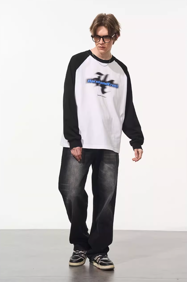 Harsh and Cruel Washed Straight Embroidered Denim