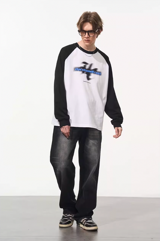 Harsh and Cruel Washed Straight Embroidered Denim