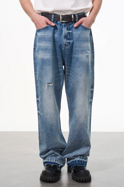 Harsh and Cruel Ripped Washed Denim