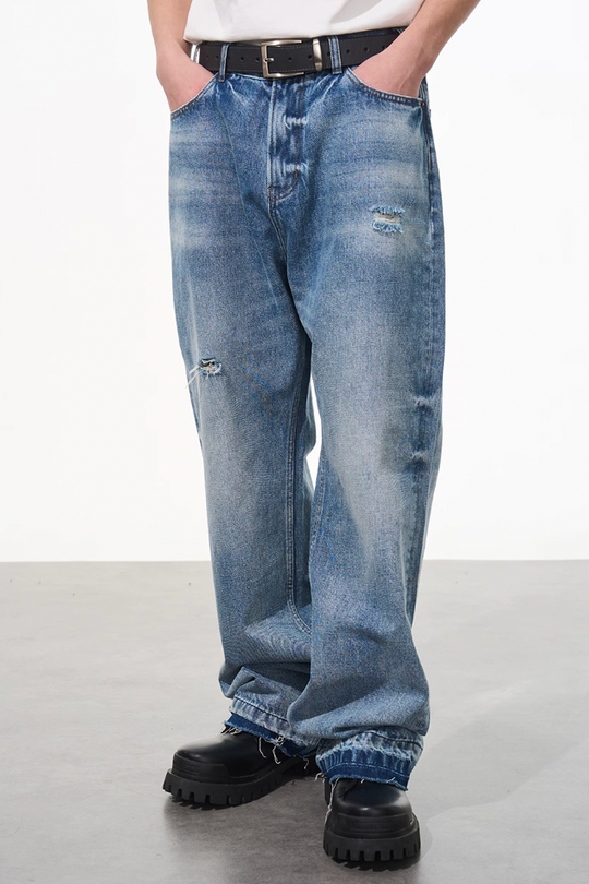 Harsh and Cruel Ripped Washed Denim