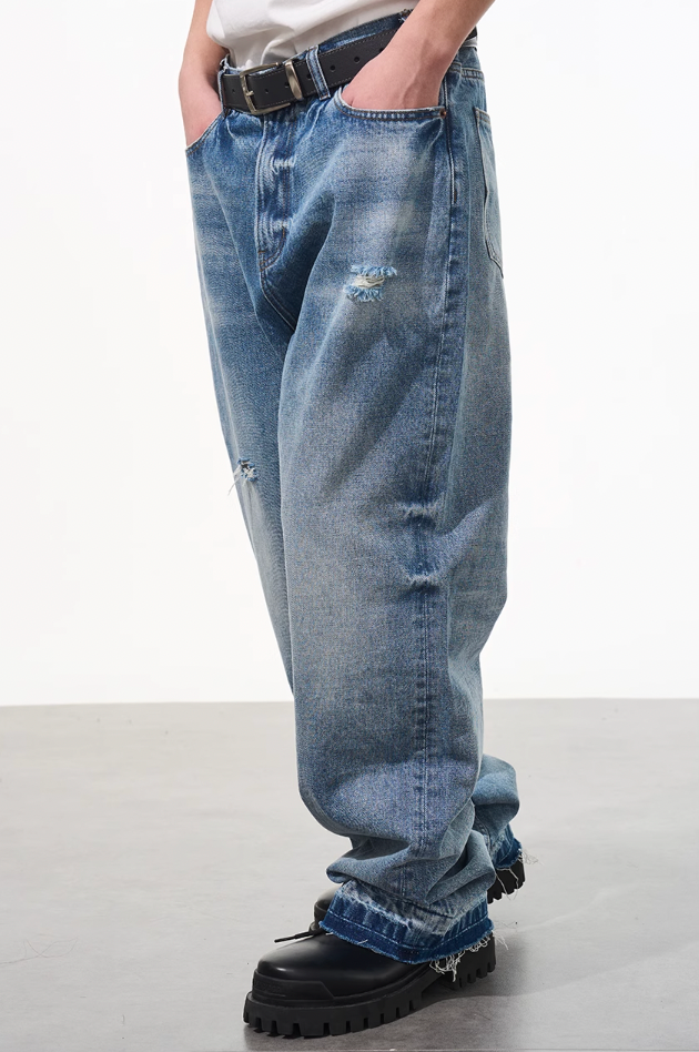 Harsh and Cruel Ripped Washed Denim