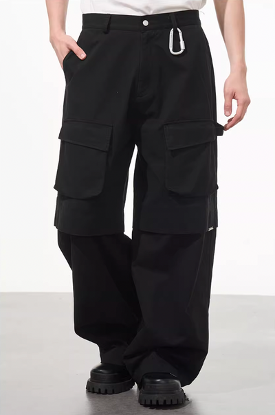 Harsh and Cruel Functional Pocket Pleated Cargo Trousers