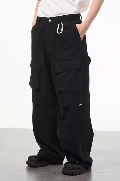 Harsh and Cruel Functional Pocket Pleated Cargo Trousers