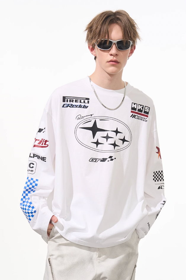 Harsh and Cruel Racing Printed Long Sleeve Tee