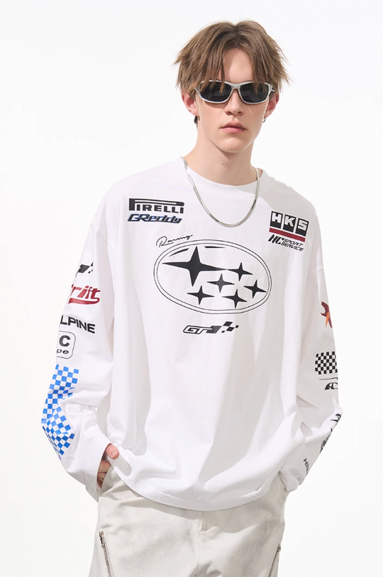 Harsh and Cruel Racing Printed Long Sleeve Tee
