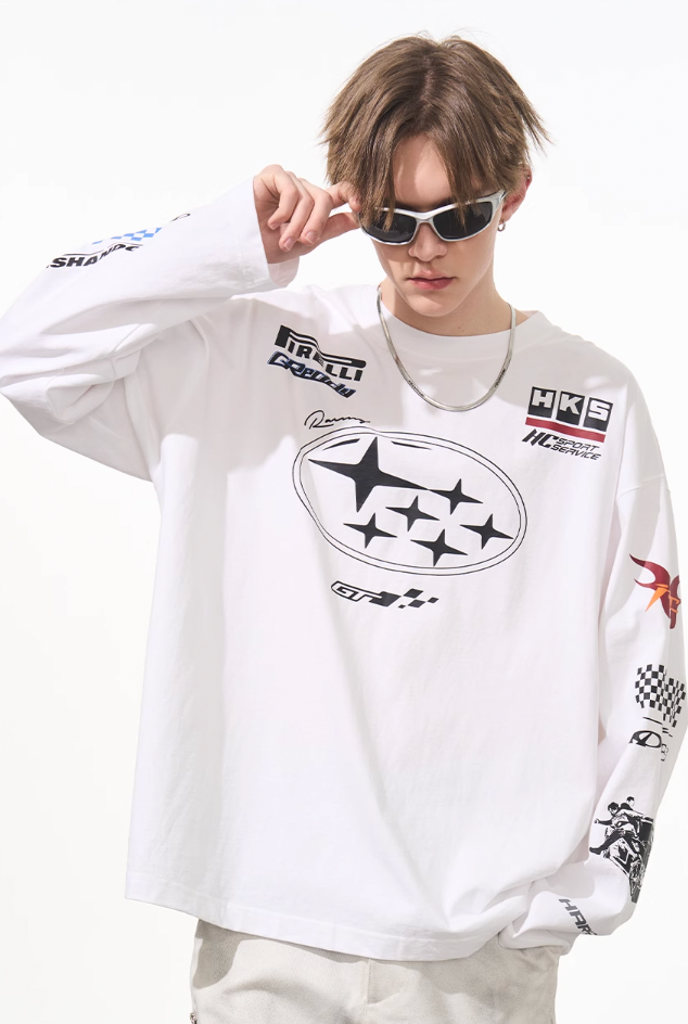 Harsh and Cruel Racing Printed Long Sleeve Tee