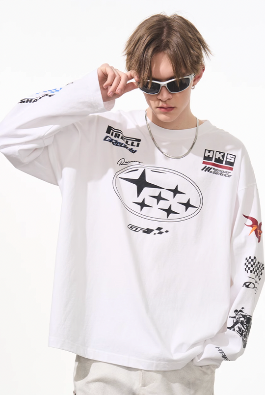 Harsh and Cruel Racing Printed Long Sleeve Tee